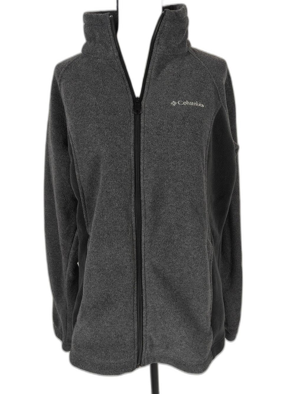 Womens Columbia Full Zip Fleece Jacket Gray Large